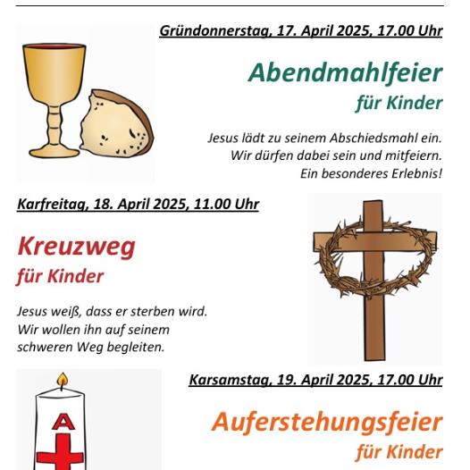 Kartage und Ostern für Kinder und Familien