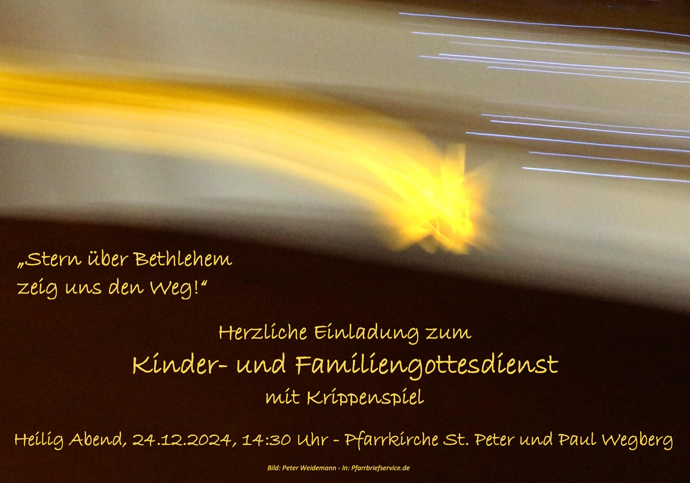 Kinder und Familiengottesdienst mit Krippenspiel 2024